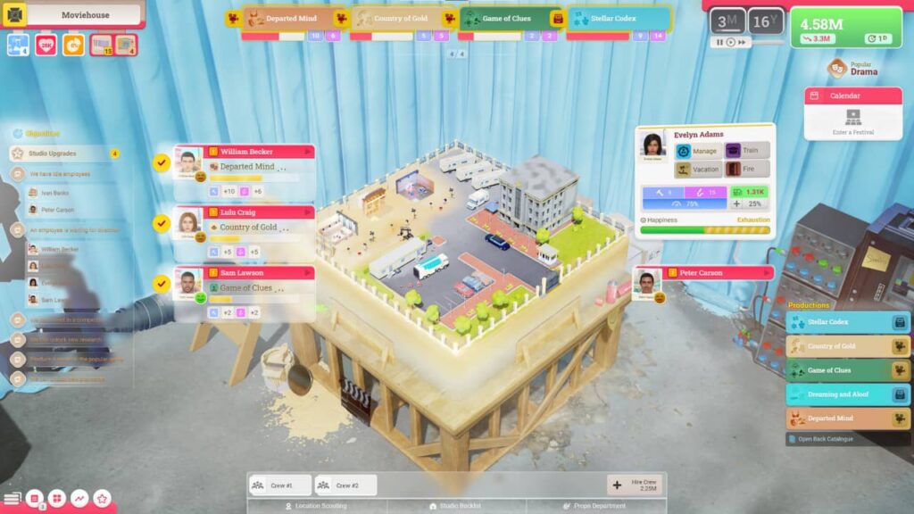 Moviehouse - The Film Studio Tycoon Review - Setting the scene