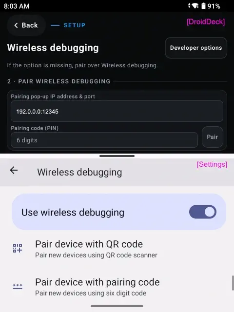 DroidDeck Pairing